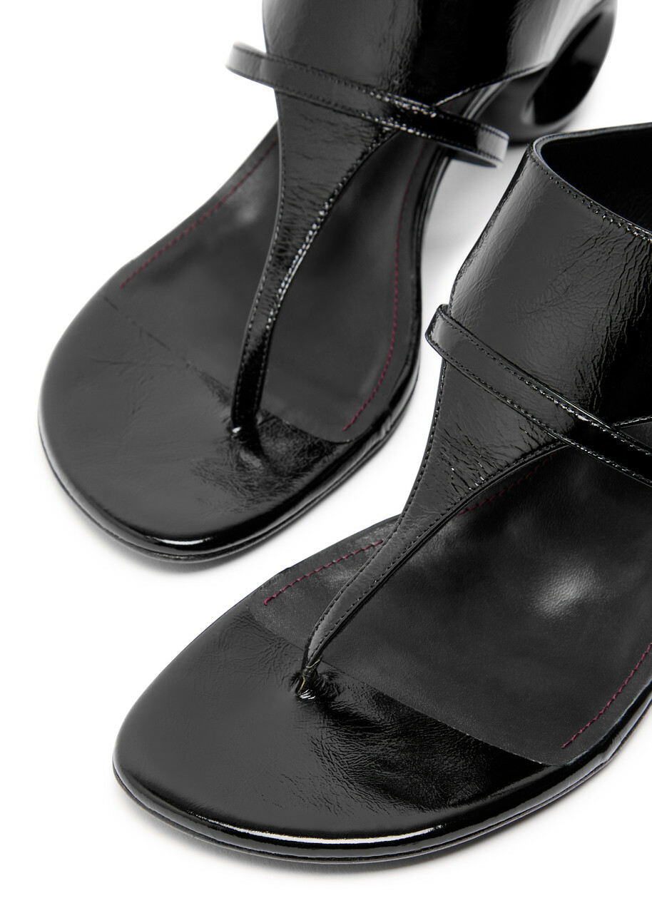 Alohas Dystaria Patent Leather Sandals Black