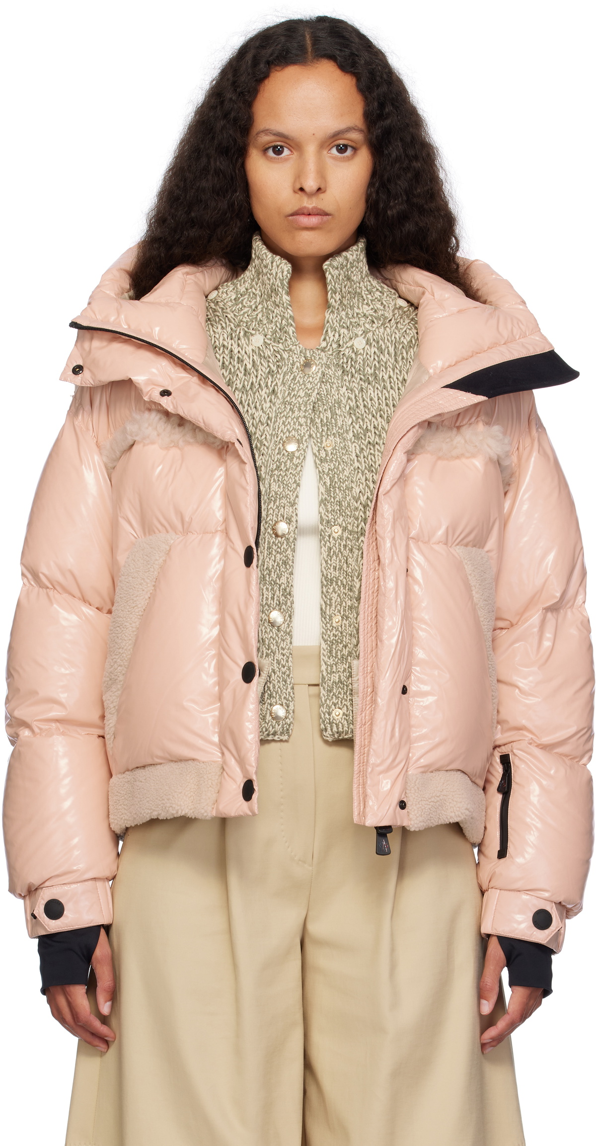 Moncler Grenoble Pink CP Eibsee Down Jacket Moncler Grenoble
