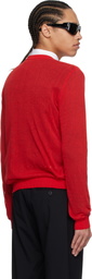 Ernest W. Baker Red Sheer Cardigan