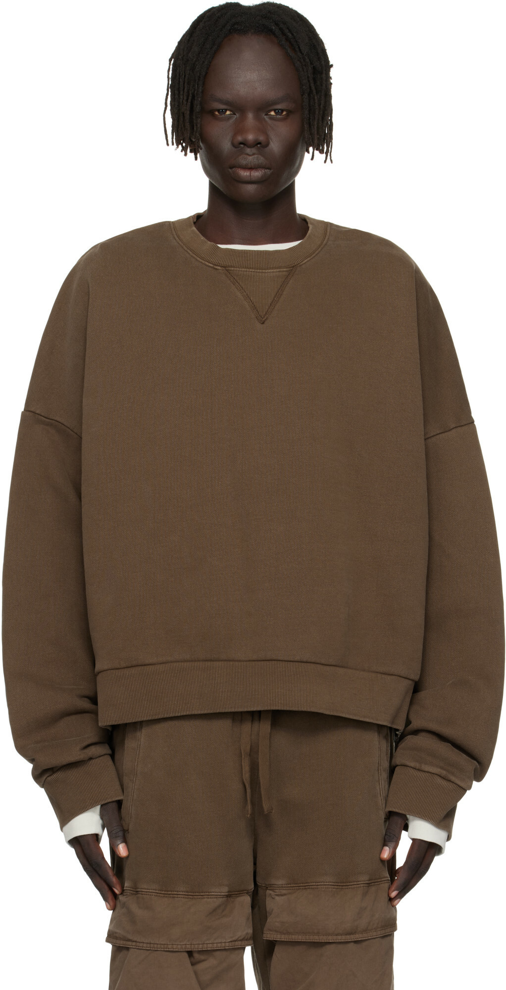 Entire Studios Brown Box Crew Sweatshirt