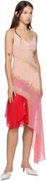 GUIZIO Pink Leah Midi Dress