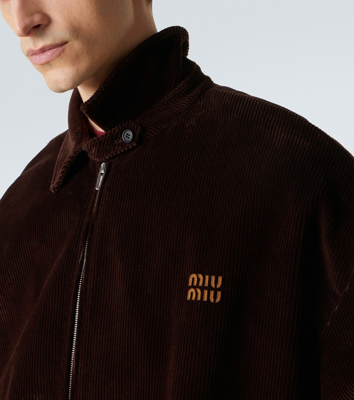 Miu Miu Cotton corduroy blouson jacket