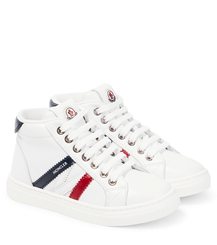 Photo: Moncler Enfant - High-top leather sneakers