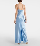 Staud Cadence beaded satin gown