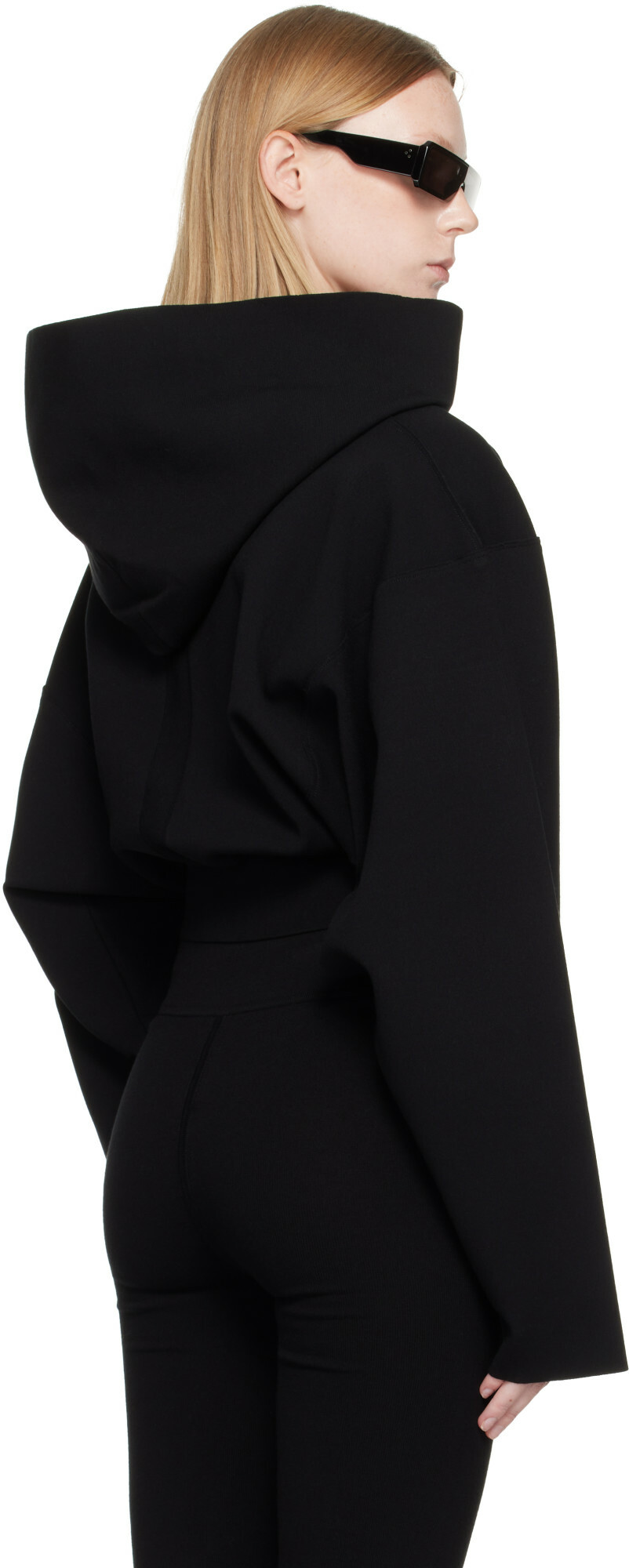 Rick Owens Black Tower Pull Hoodie
