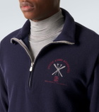 Brunello Cucinelli Cashmere and cotton-blend half-zip sweatshirt
