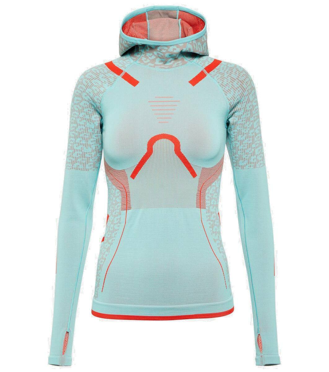 Adidas by Stella McCartney - Cropped zip-up jersey hoodie Adidas by Stella McCartney - Cropped zip-up jersey hoodie