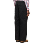 Thom Browne Black Wide Leg Chap Painter Pants
