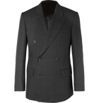 Kingsman - Grey Slim-Fit Double-Breasted Prince of Wales Checked Wool Suit Jacket - Blue