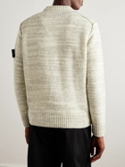 Stone Island - Logo-Appliquéd Wool-Blend Sweater - White