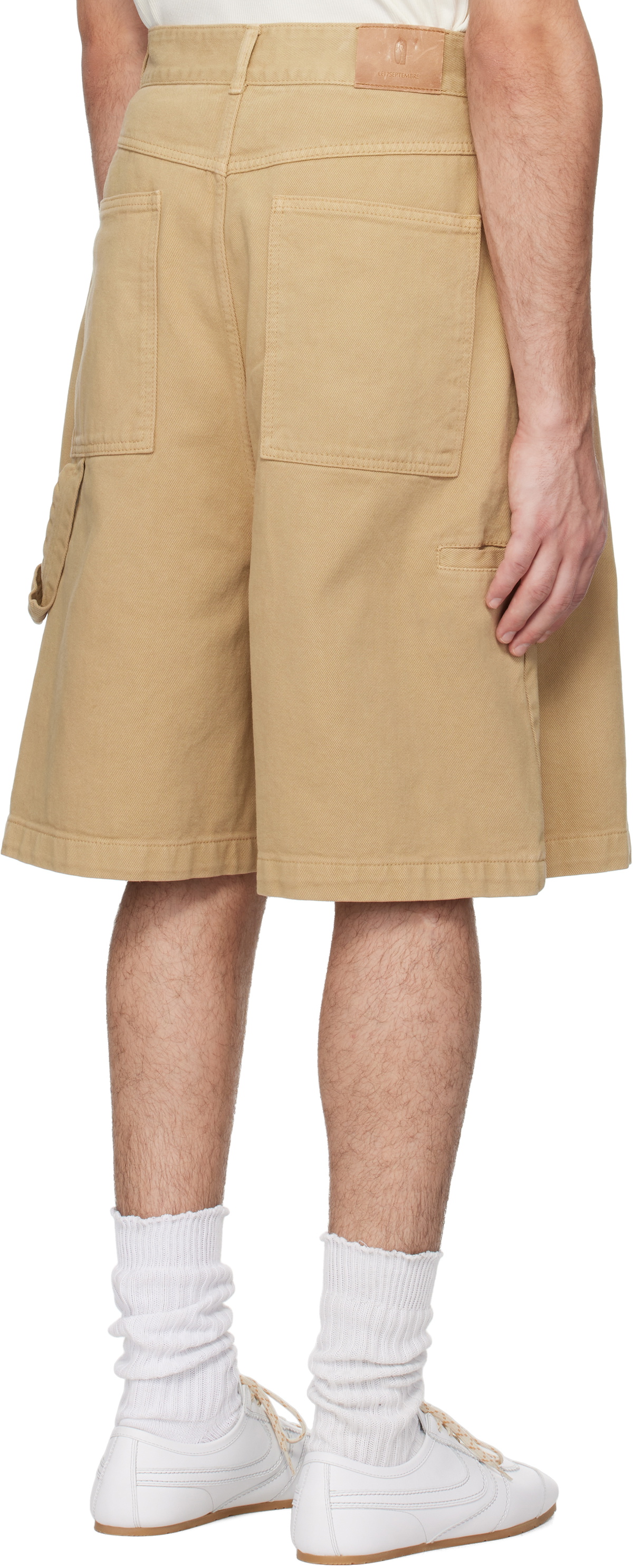 LE17SEPTEMBRE Tan Over-Dyeing Bermuda Denim Shorts