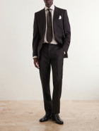 TOM FORD - O'Connor Straight-Leg Mohair and Wool-Blend Suit Trousers - Brown