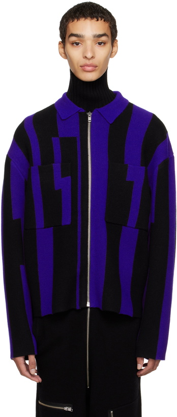 Photo: ZANKOV Black & Blue Mikhael Cardigan