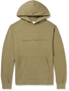 Museum Of Peace & Quiet - Logo-Print Cotton-Jersey Hoodie - Green