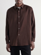A.PRESSE - Cotton-Twill Shirt - Brown