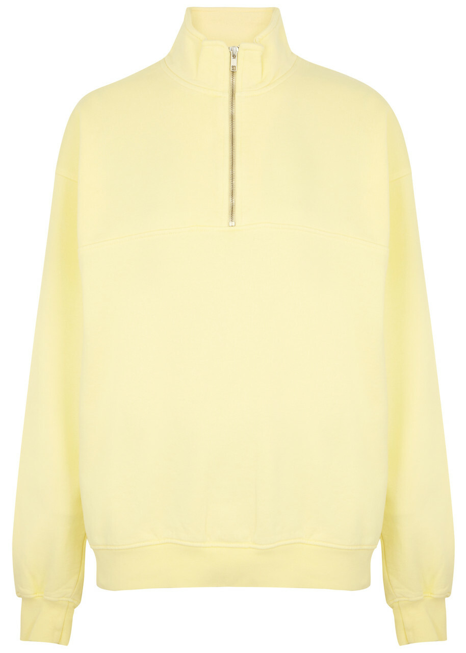 Colorful Standard Half-zip Cotton Sweatshirt Yellow