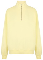 Colorful Standard Half-zip Cotton Sweatshirt Yellow