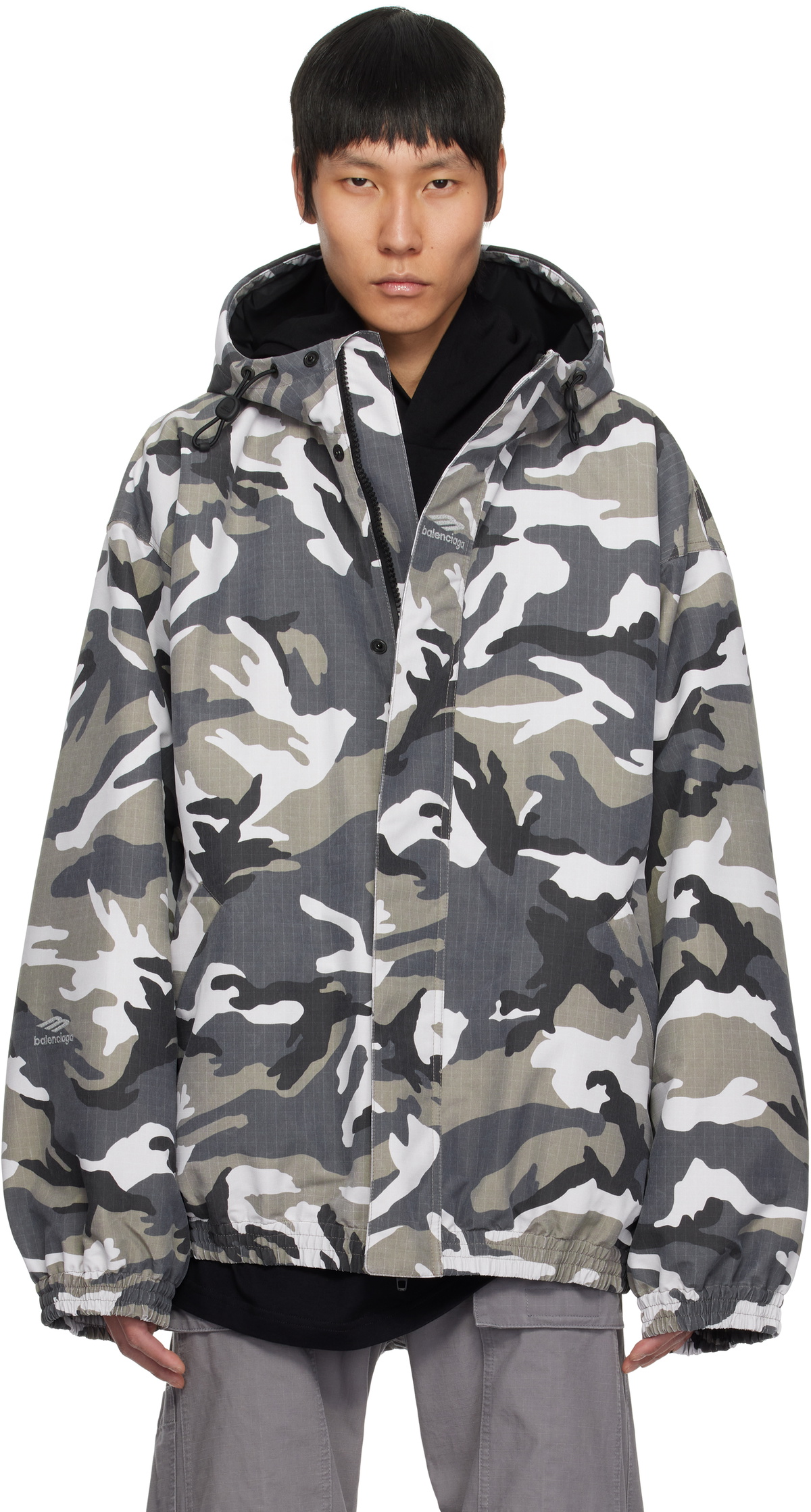 Balenciaga Gray Camo Ski Jacket Balenciaga