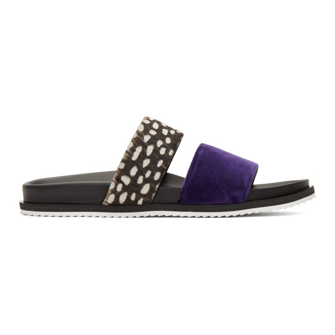Photo: Haider Ackermann Black and Purple Spotted Sandals