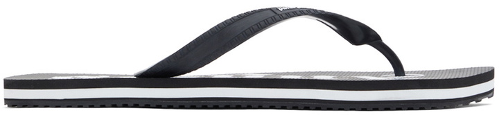 Photo: Palm Angels Black & White New Rubber Flip Flop Sandals