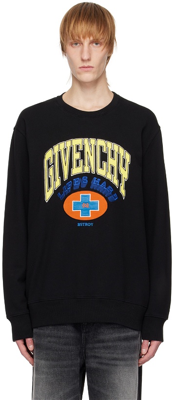 Photo: Givenchy Black BSTROY Edition Embroidered Sweatshirt