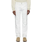 Maison Margiela Off-White Garment-Dyed Jeans