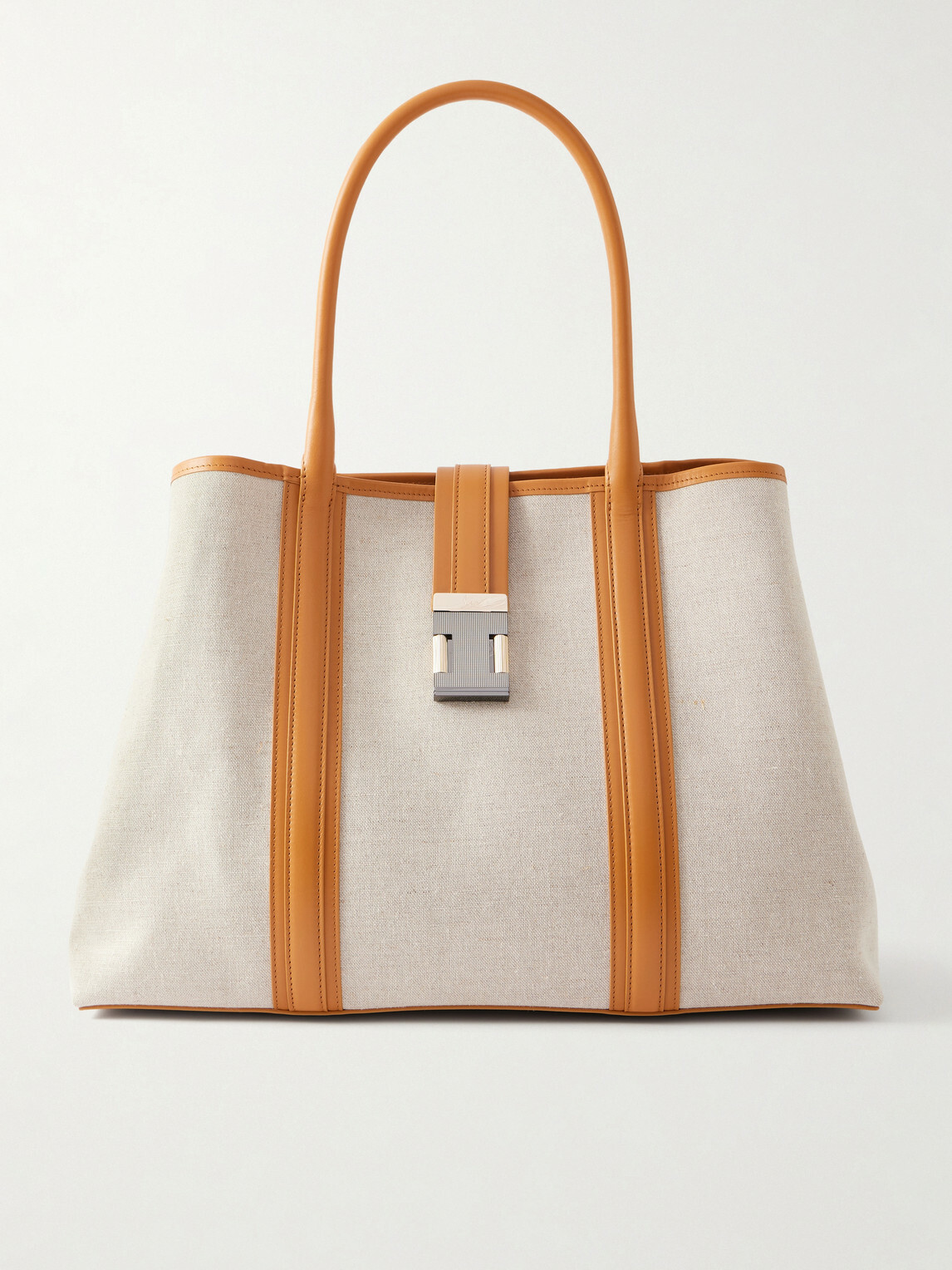 Christian Louboutin - Nox Leather-Trimmed Linen Tote Bag