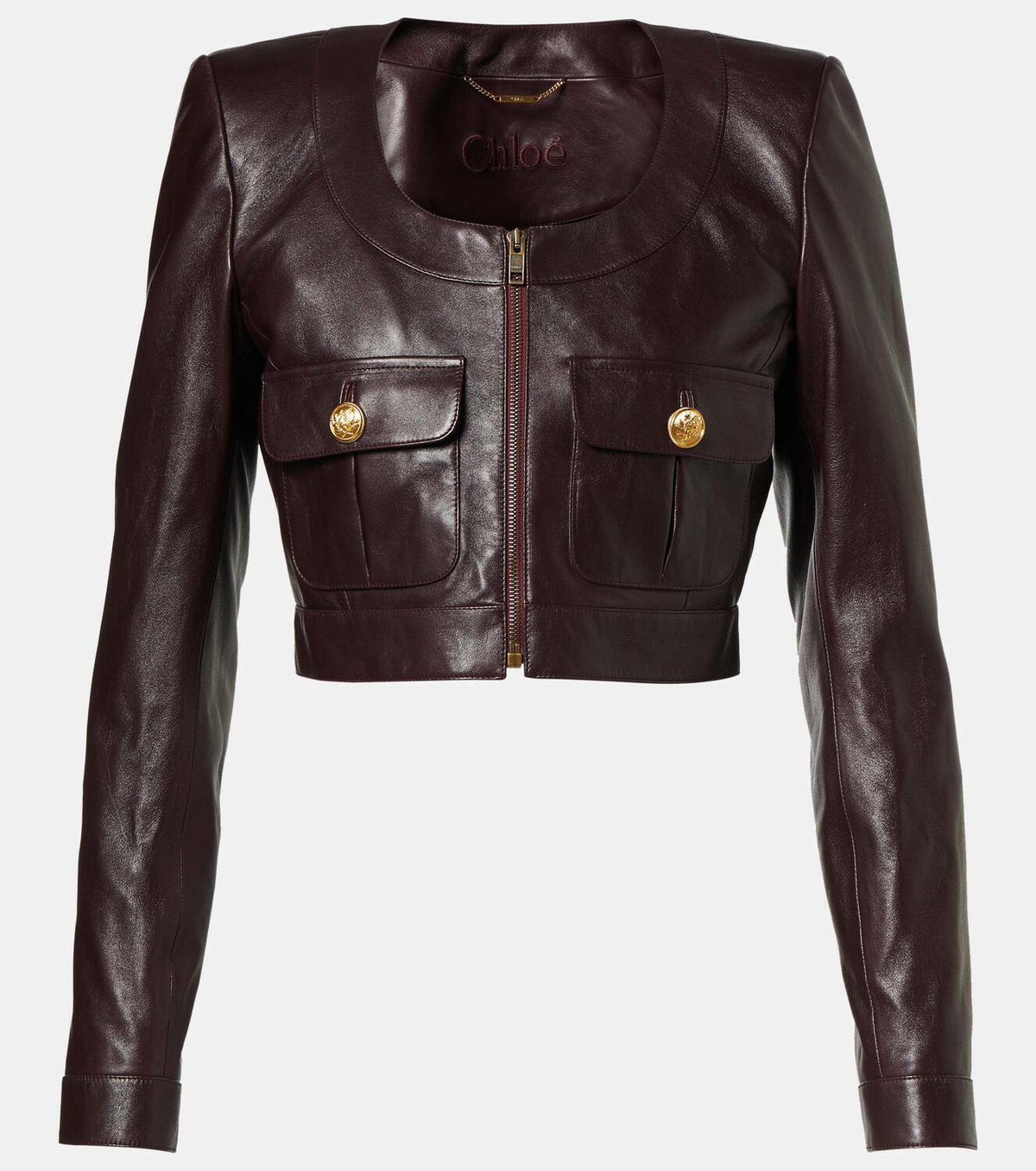 Chloe クロエ ジャケット ショート丈 38 M ヴィンテージ Chloé Cropped leather jacket Chloe