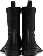 MM6 Maison Margiela Black Zip Leather Boots