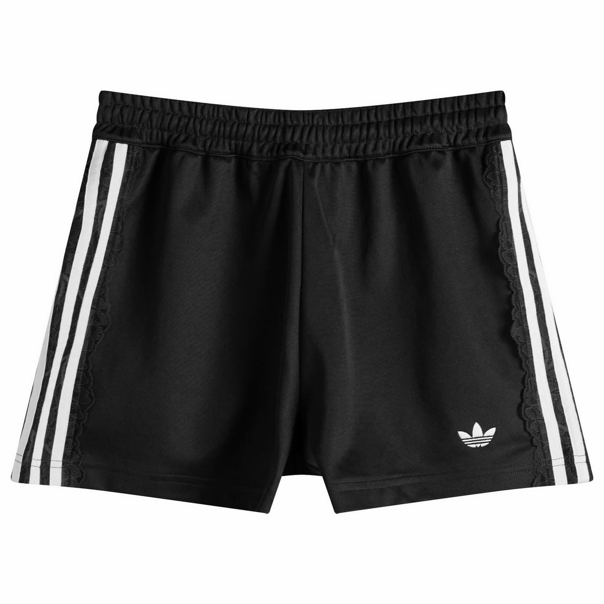 Adidas Women's Lace 3 Stripe Shorts in Black