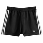 Adidas Women's Lace 3 Stripe Shorts in Black