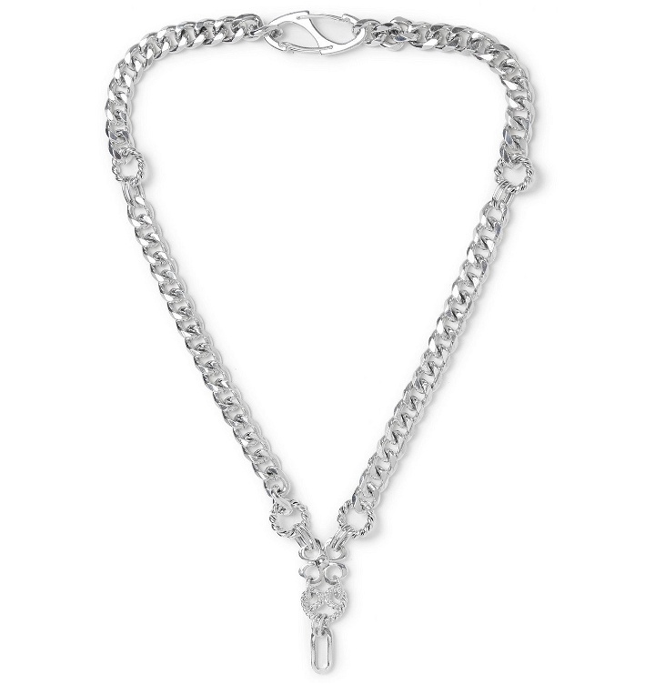Photo: Martine Ali - Damon Sterling Silver-Plated Chain Pendant Necklace - Silver