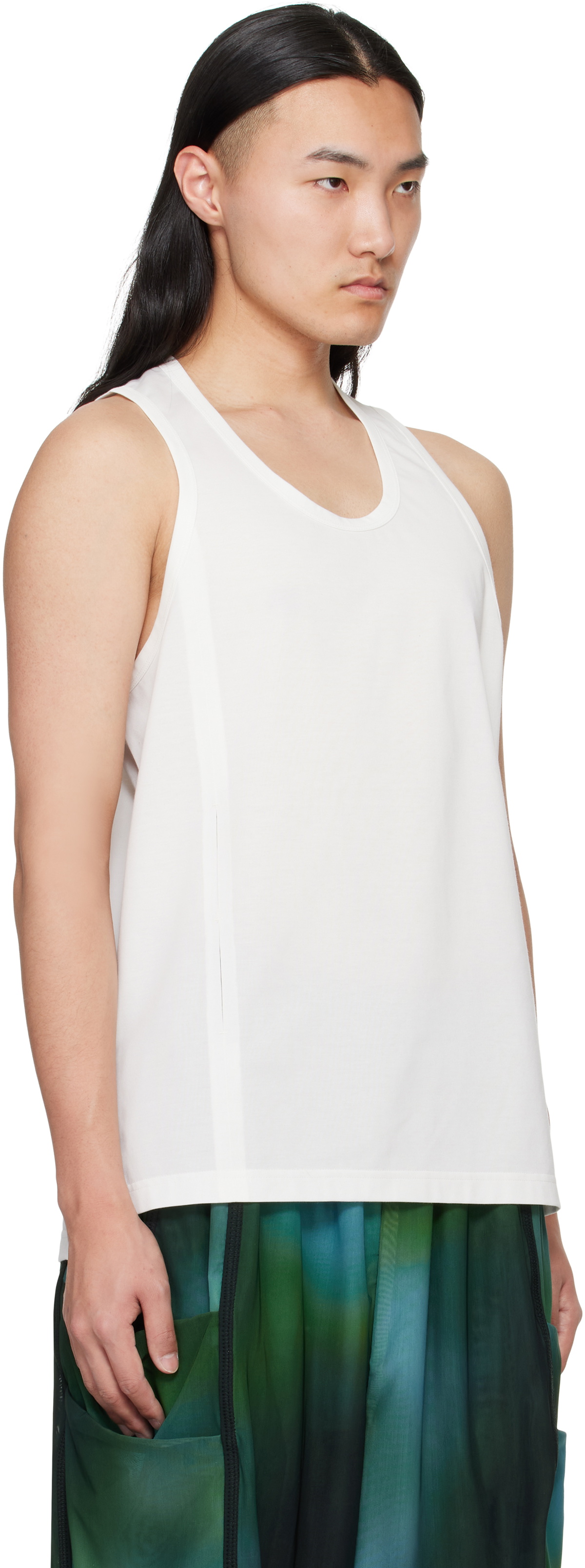 Y-3 White Sleeveless Tank Top