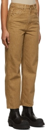 B Sides Tan Plein High Straight Jeans