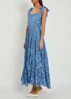 Alice + Olivia Rosalee Guipure-lace Midi Dress Indigo