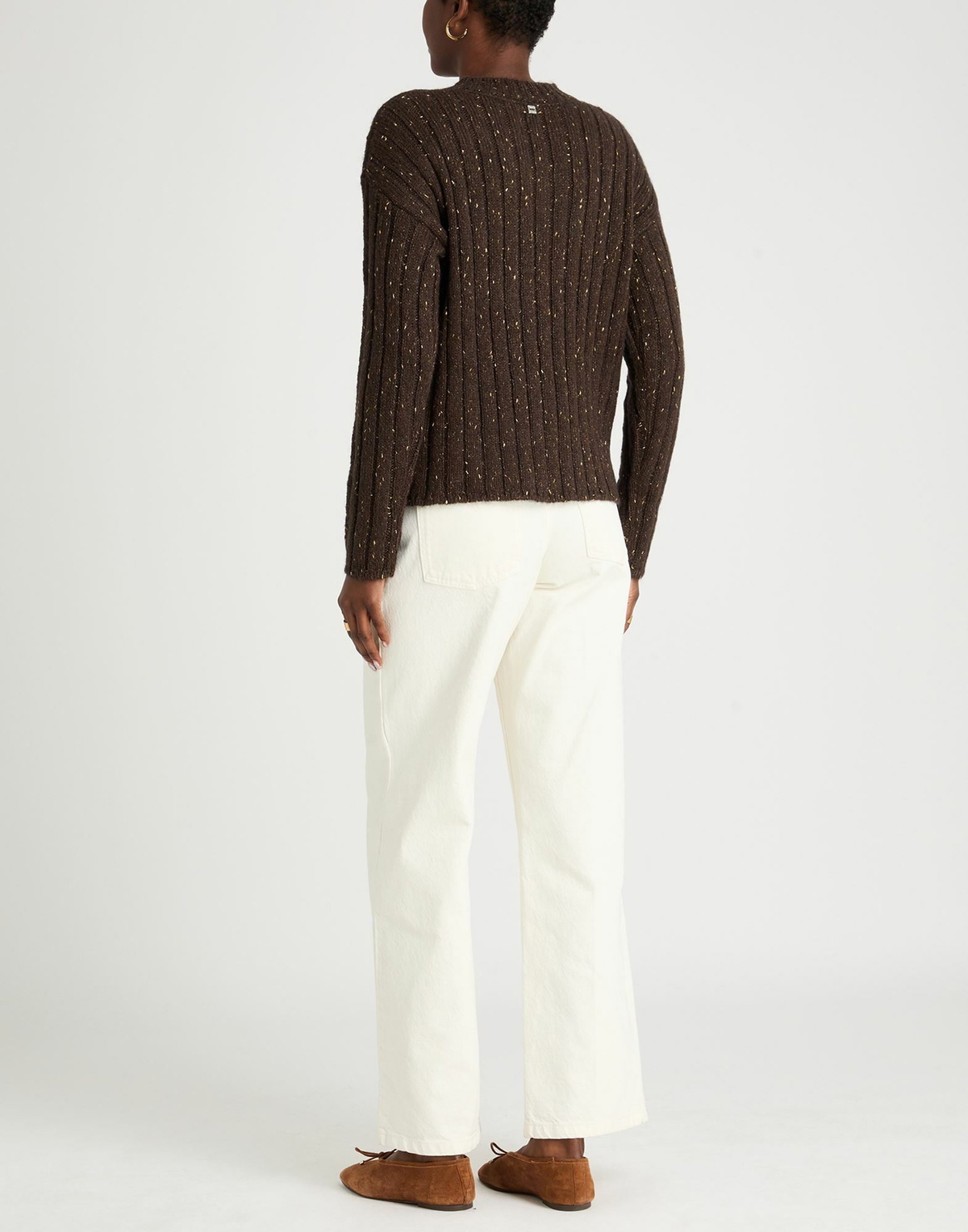 Manila Grace Womens Sweater Dark in Brown