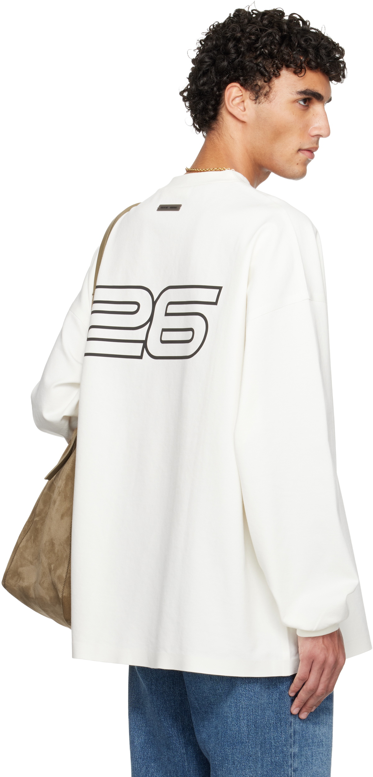 Fear of God ESSENTIALS Off-White Holiday Ponte 90s Long Sleeve T-shirt