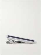 HUGO BOSS - Logo-Engraved Silver-Tone and Enamel Tie Clip