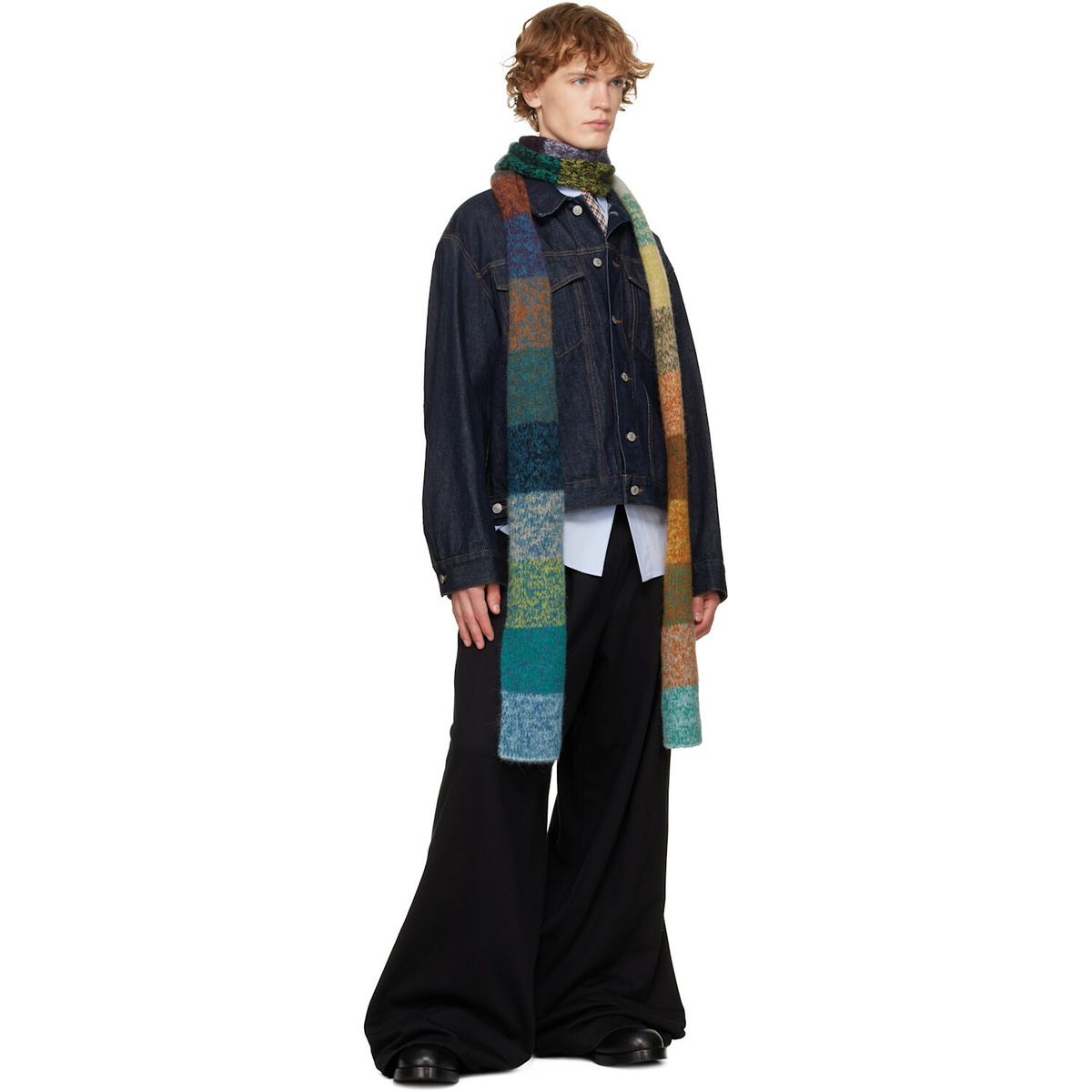 Dries Van Noten Multicolor Alpaca Scarf