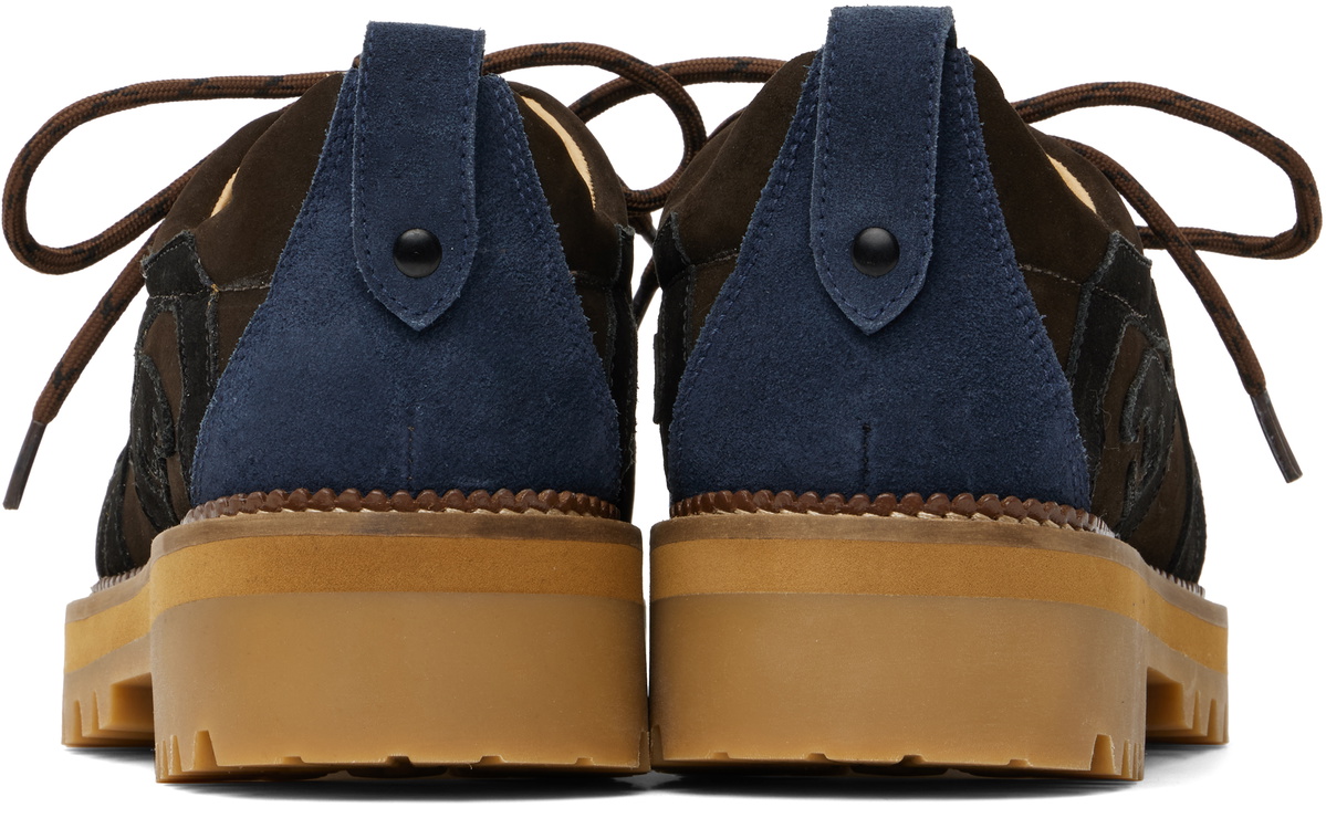 KidSuper Brown Patchwork Eye Low Hiking Boots