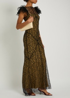 DE LA Vali Nephele Lace Maxi Dress Black