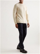 Sunspel - Shetland Wool Sweater - White