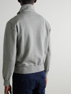 Drake's - Cotton-Jersey Half-Zip Sweatshirt - Gray