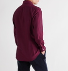 Massimo Alba - Slim-Fit Cotton-Twill Shirt - Burgundy