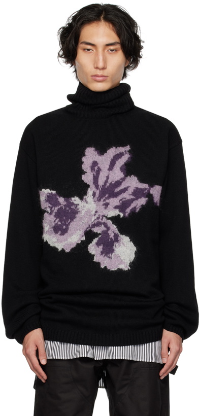 Photo: Yohji Yamamoto Turtleneck Flower Sweater