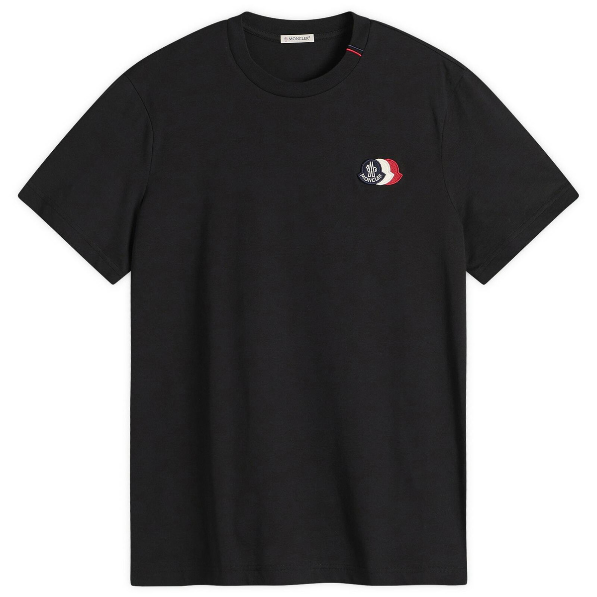Moncler Men's Cotton Patch Logo T-Shirt in Black