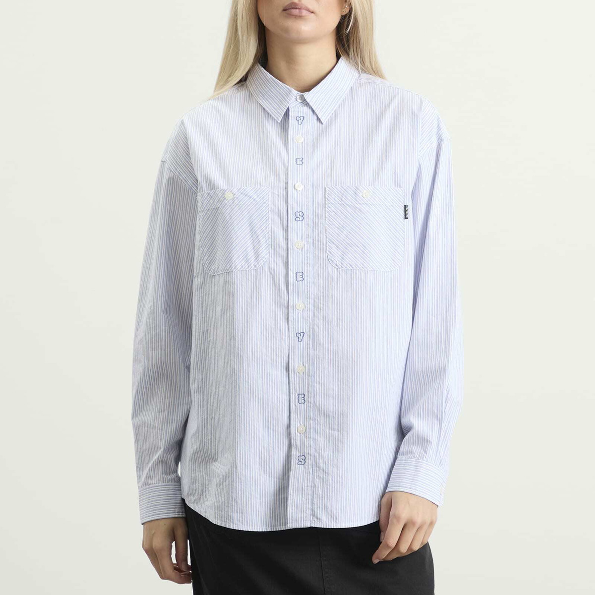 YESEYESEE Women's Plop Stripe Shirt in White