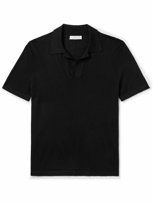 Photo: Gabriela Hearst - Stendhal Cashmere Polo Shirt - Black