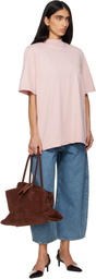 The Attico Pink Padded Shoulder T-shirt