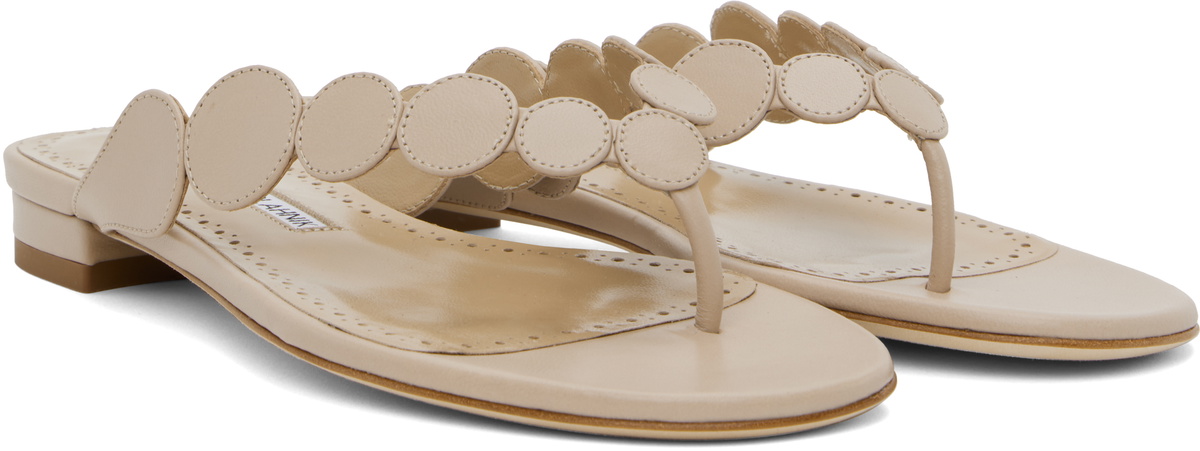 Manolo Blahnik Beige Nour Sandals Manolo Blahnik